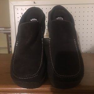 😊YELLOW BOX BROWN DEPOT MULES W/WEDGE SIZE 10😊